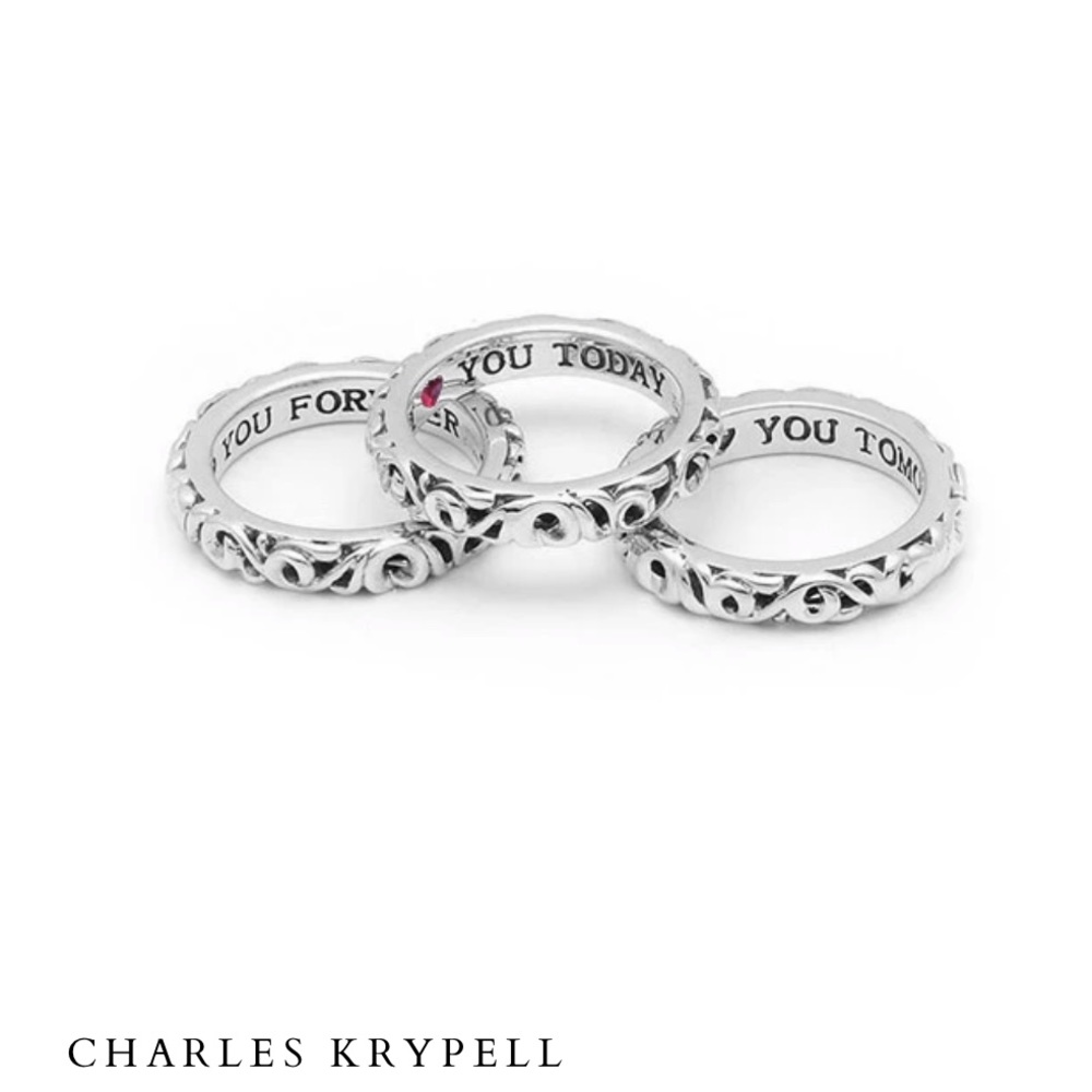 Charles Krypell Stackable Rings Size 3 - image 1